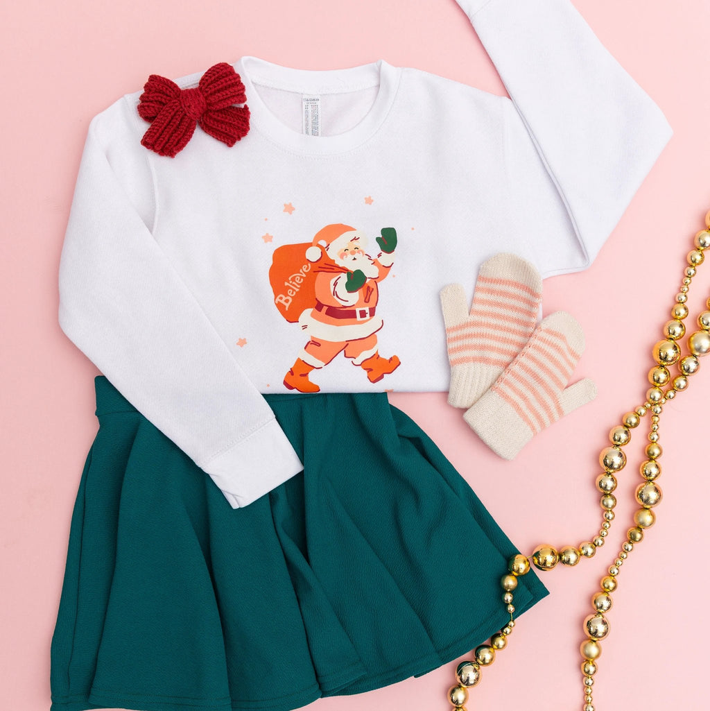 Believe Santa Claus toddler and youth Sweatshirt, Christmas collection by Benny and Ray Apparel