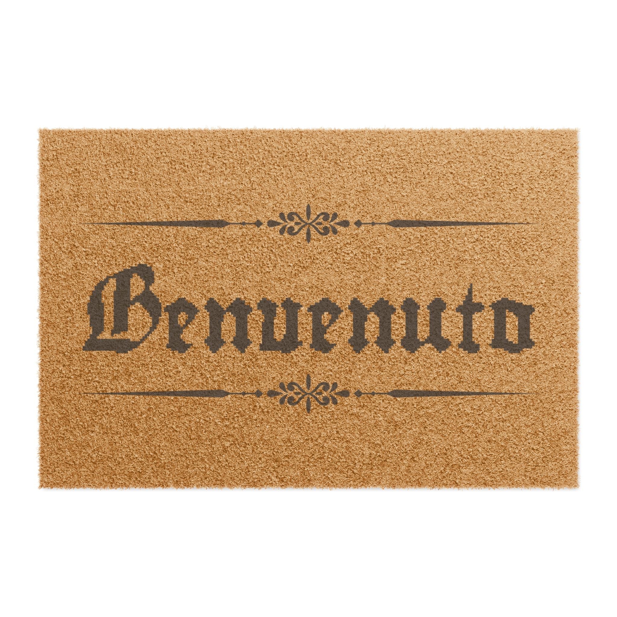 Benvenuto Doormat, Rustic Italian Welcome Coir Mat for entryways and front porch Home Decor La Vie Bien Benvenuto Doormat, Rustic Italian Welcome Coir Mat for entryways and front porch
