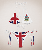 Bermuda Flag All Over Print Recycled String Bikini All - Over Print Recycled String Bikini La Vie Bien Bermuda Flag All Over Print Recycled String Bikini