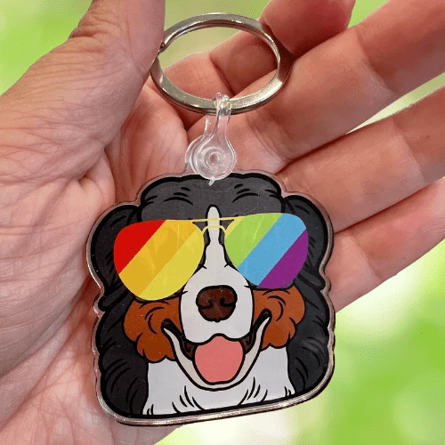Berner Keychain by RainBee Designs LLC