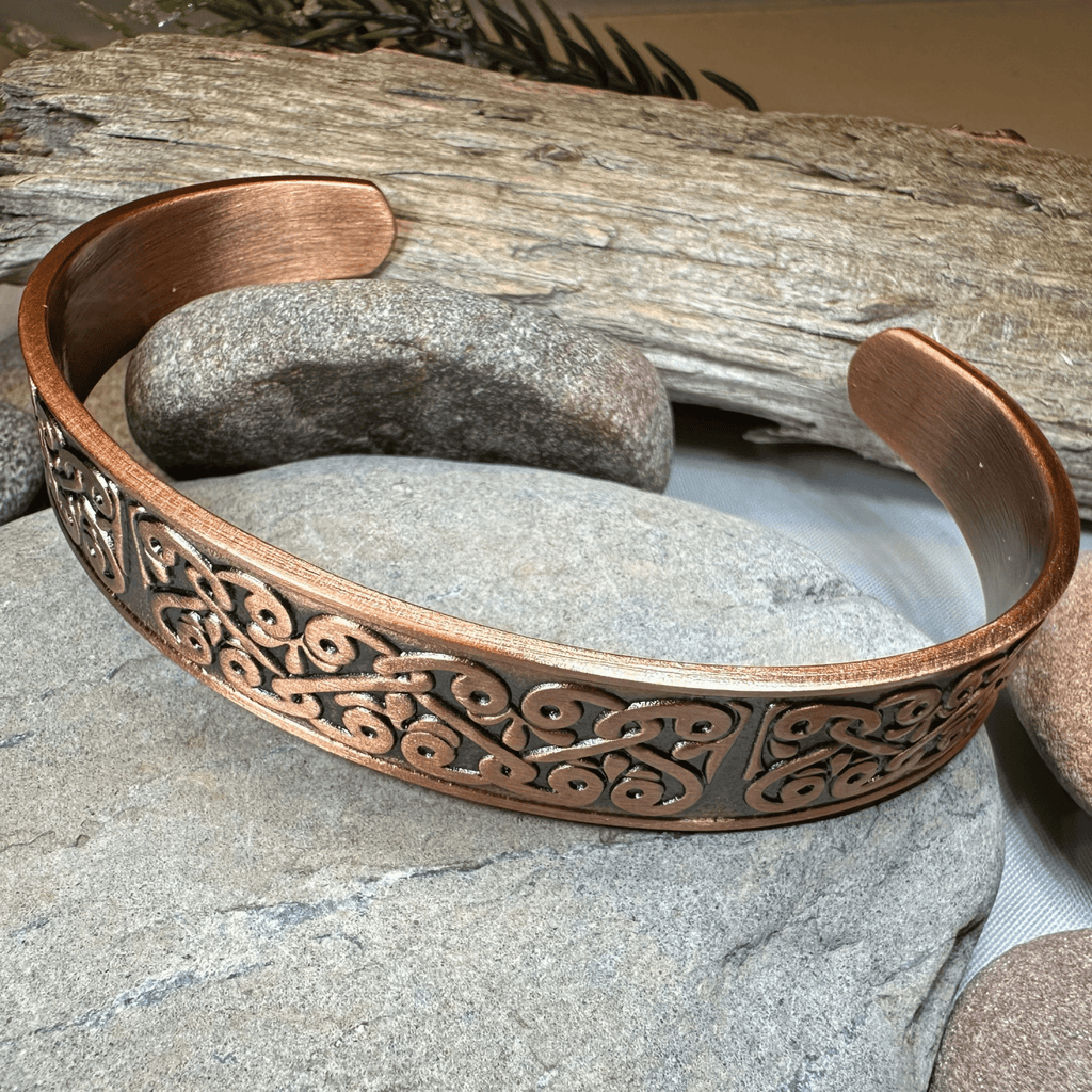 Bernicia Celtic Copper Cuff Bracelet Bracelet La Vie Bien Bernicia Celtic Copper Cuff Bracelet
