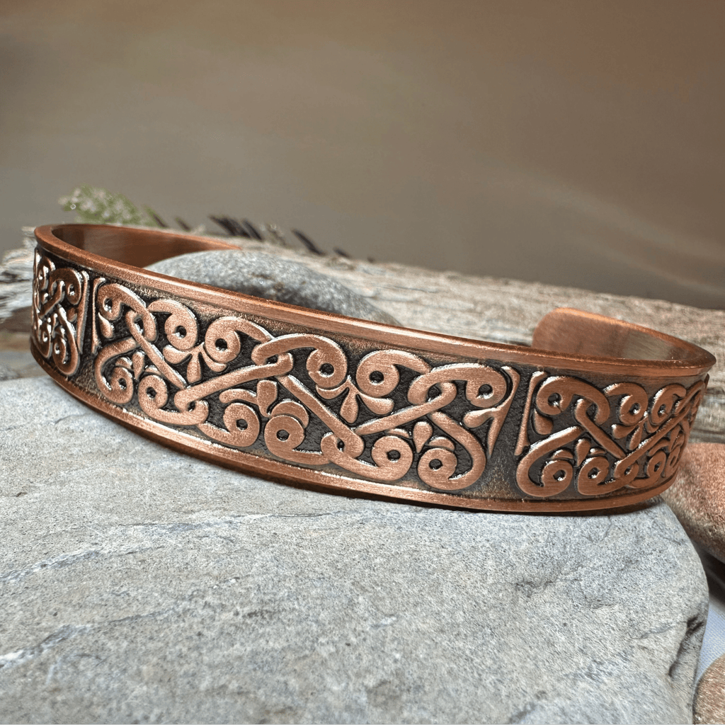 Bernicia Celtic Copper Cuff Bracelet Bracelet La Vie Bien Bernicia Celtic Copper Cuff Bracelet