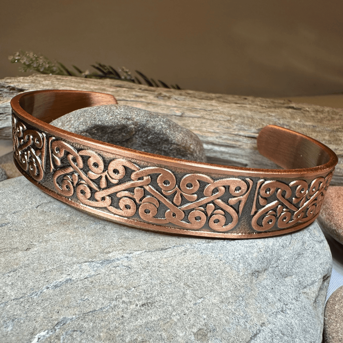 Bernicia Celtic Copper Cuff Bracelet Bracelet La Vie Bien Bernicia Celtic Copper Cuff Bracelet