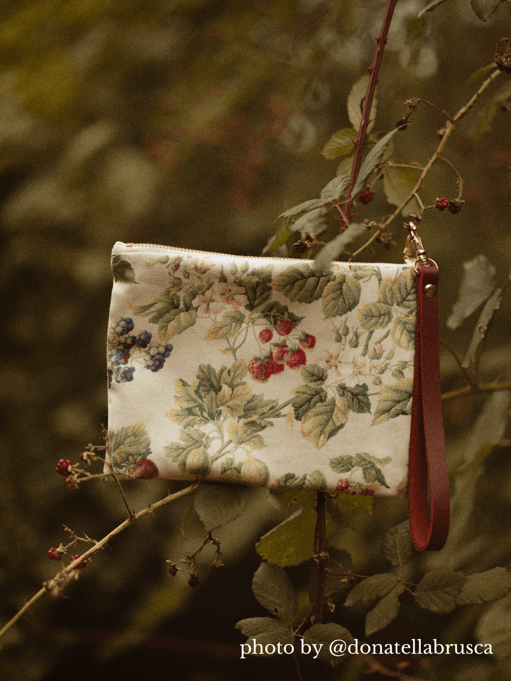 Berries and Cream Wristlet Purse