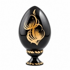 Berries & Golden Leaf Motif Ukrainian Folk Art Wooden Easter Egg Easter Eggs > Wooden > Singles La Vie Bien Berries & Golden Leaf Motif Ukrainian Folk Art Wooden Easter Egg