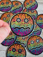 Bespattered Facade Anxiety Face Holographic Glitter Sticker by Bespattered Facade
