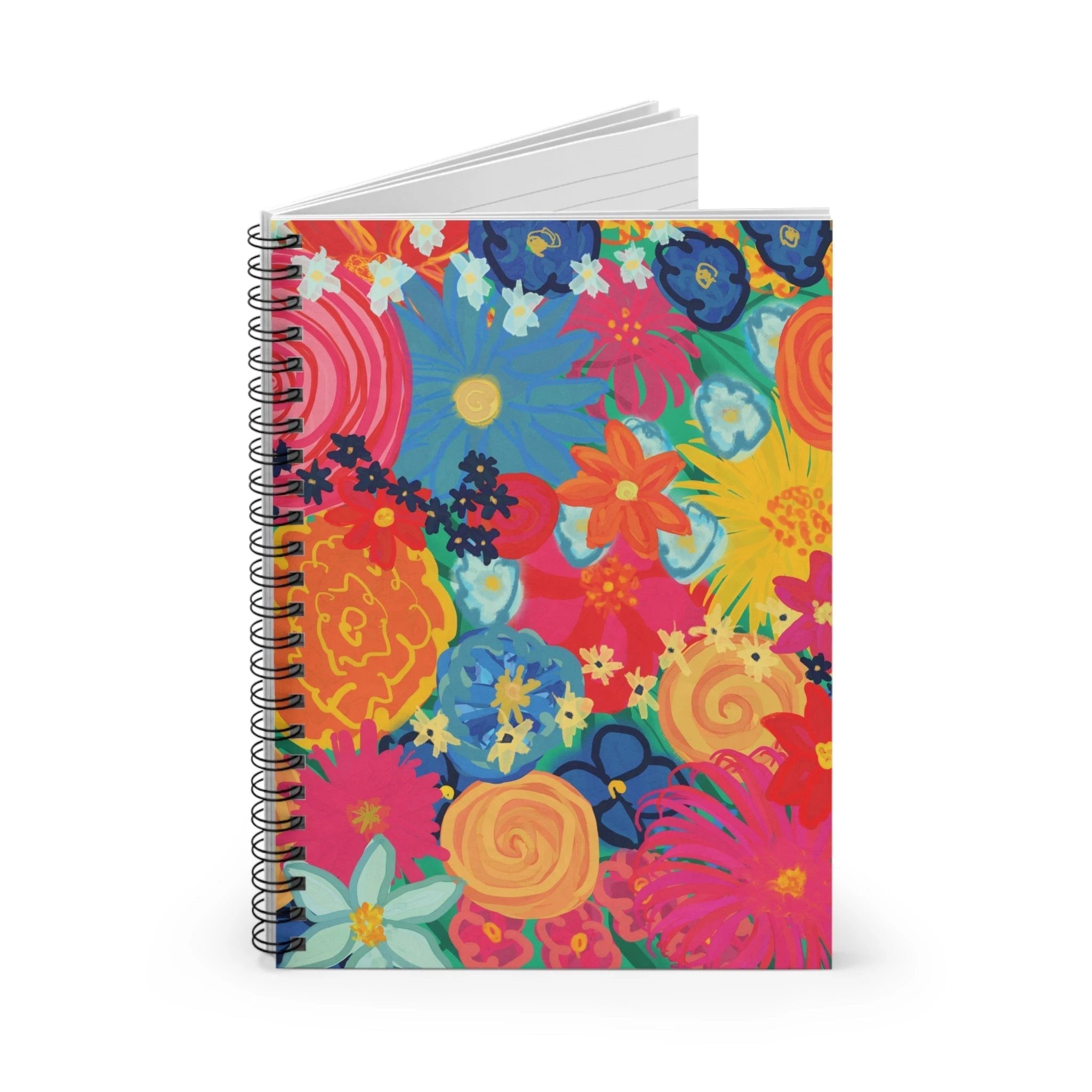 Bespattered Facade Bold Florals Spiral Notebook - Lined Pages by Bespattered Facade