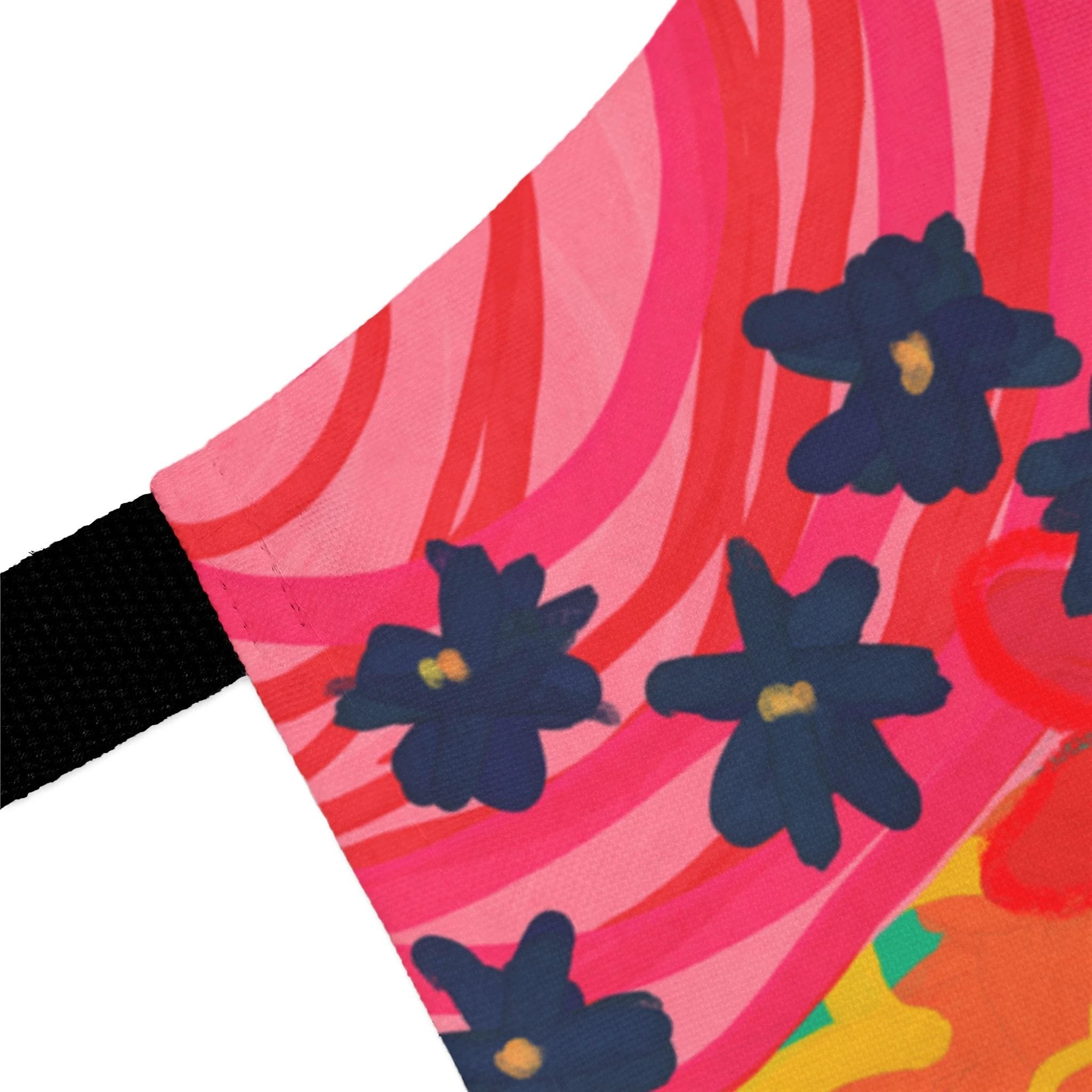 Bespattered Facade Bold Florals Tie-Back Canvas Apron by Bespattered Facade