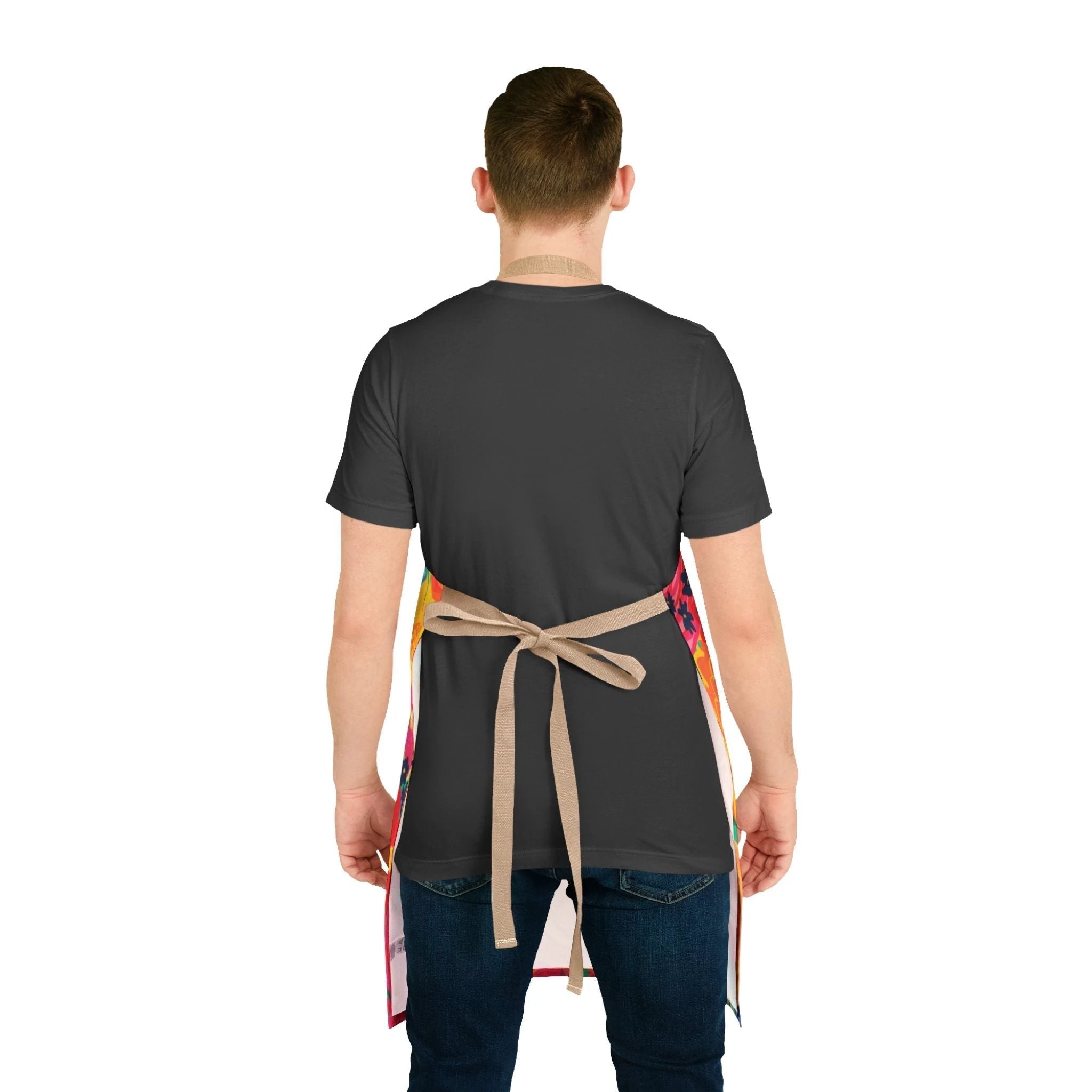 Bespattered Facade Bold Florals Tie-Back Canvas Apron by Bespattered Facade