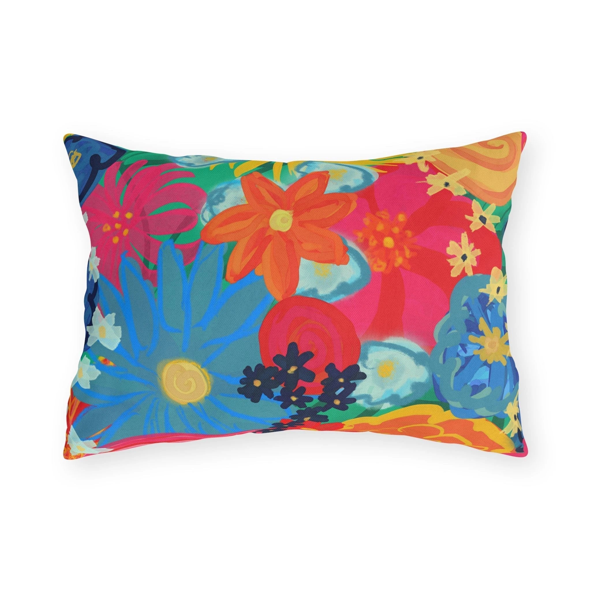 Bespattered Facade Bold Florals UV-Resistant Outdoor Pillows | 4 Sizes by Bespattered Facade
