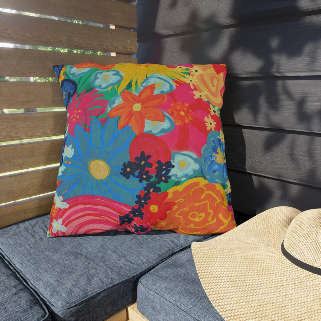 Bespattered Facade Bold Florals UV-Resistant Outdoor Pillows | 4 Sizes by Bespattered Facade