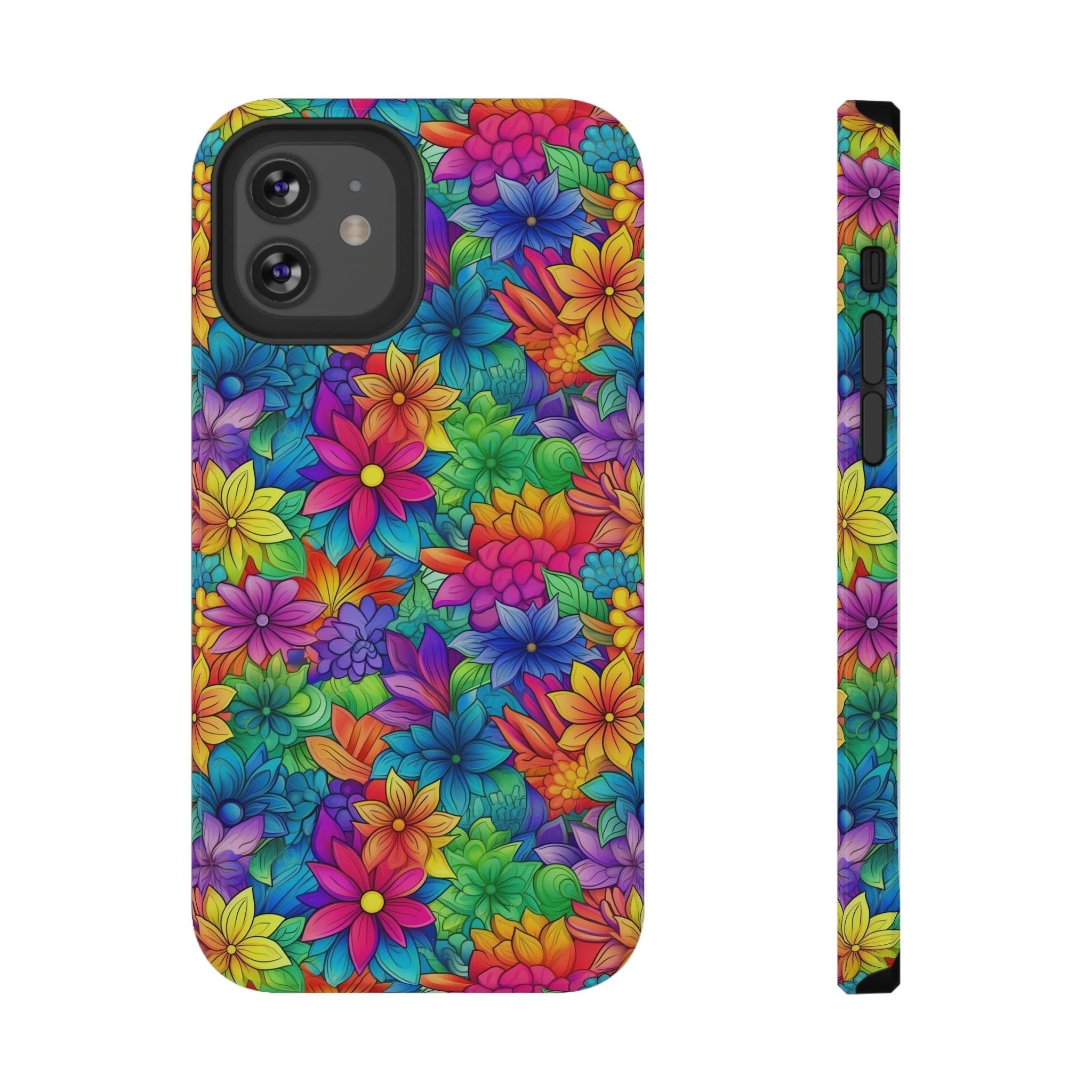 Bespattered Facade Bright Rainbow Flowers Impact-Resistant Case by Bespattered Facade