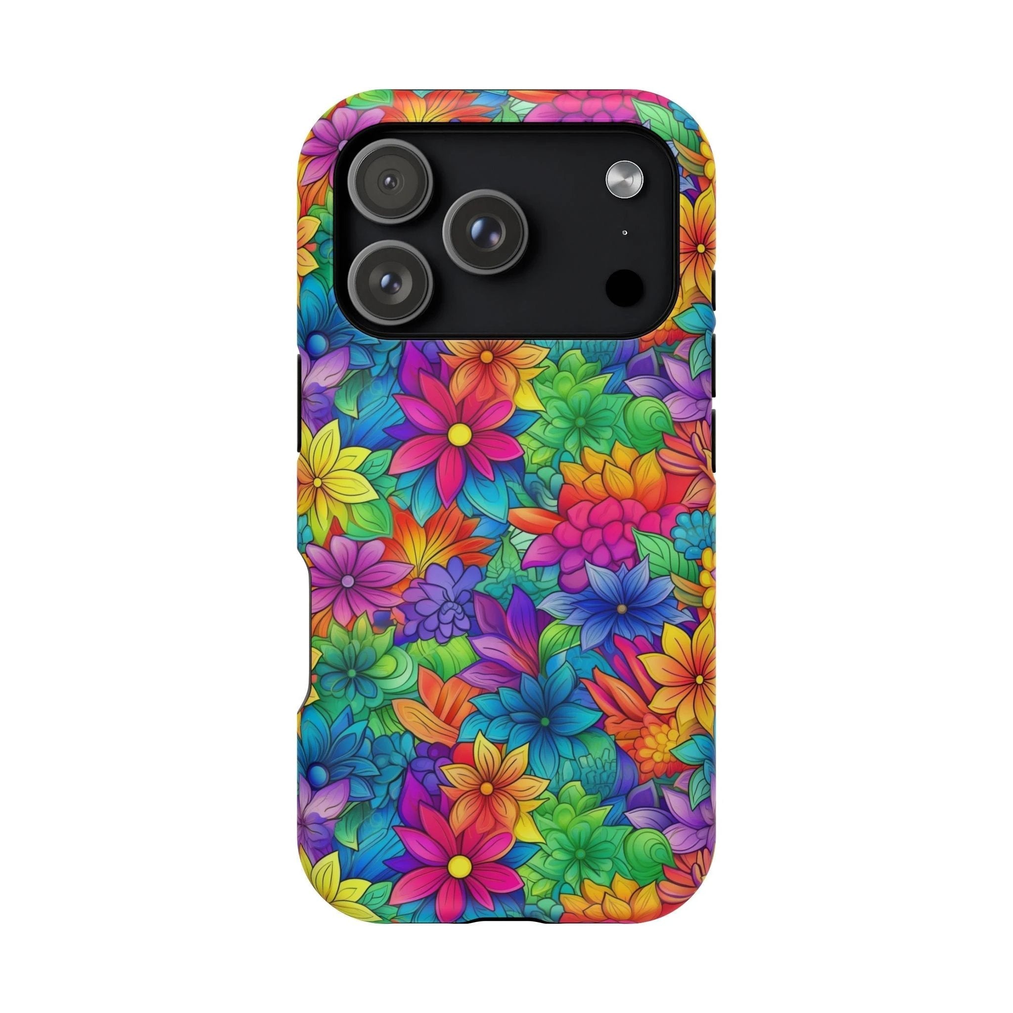 Bespattered Facade Bright Rainbow Flowers Impact-Resistant Case by Bespattered Facade