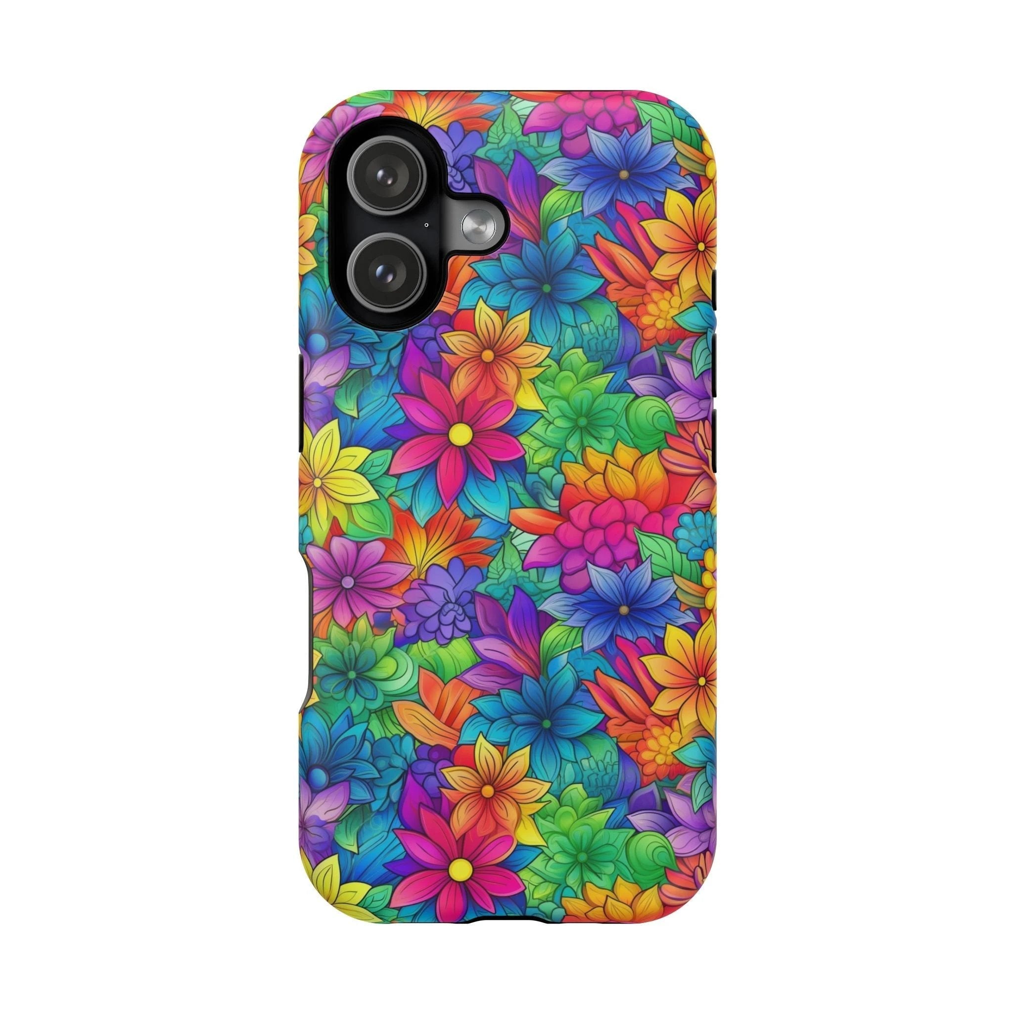 Bespattered Facade Bright Rainbow Flowers Impact-Resistant Case by Bespattered Facade