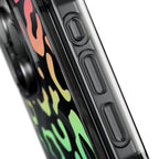 Bespattered Facade Bright Rainbow Leopard MagSafe Clear Impact Case by Bespattered Facade