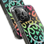 Bespattered Facade Bright Rainbow Leopard MagSafe Clear Impact Case by Bespattered Facade