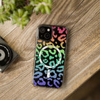 Bespattered Facade Bright Rainbow Leopard MagSafe Clear Impact Case by Bespattered Facade