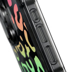 Bespattered Facade Bright Rainbow Leopard MagSafe Clear Impact Case by Bespattered Facade