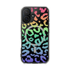 Bespattered Facade Bright Rainbow Leopard MagSafe Clear Impact Case by Bespattered Facade