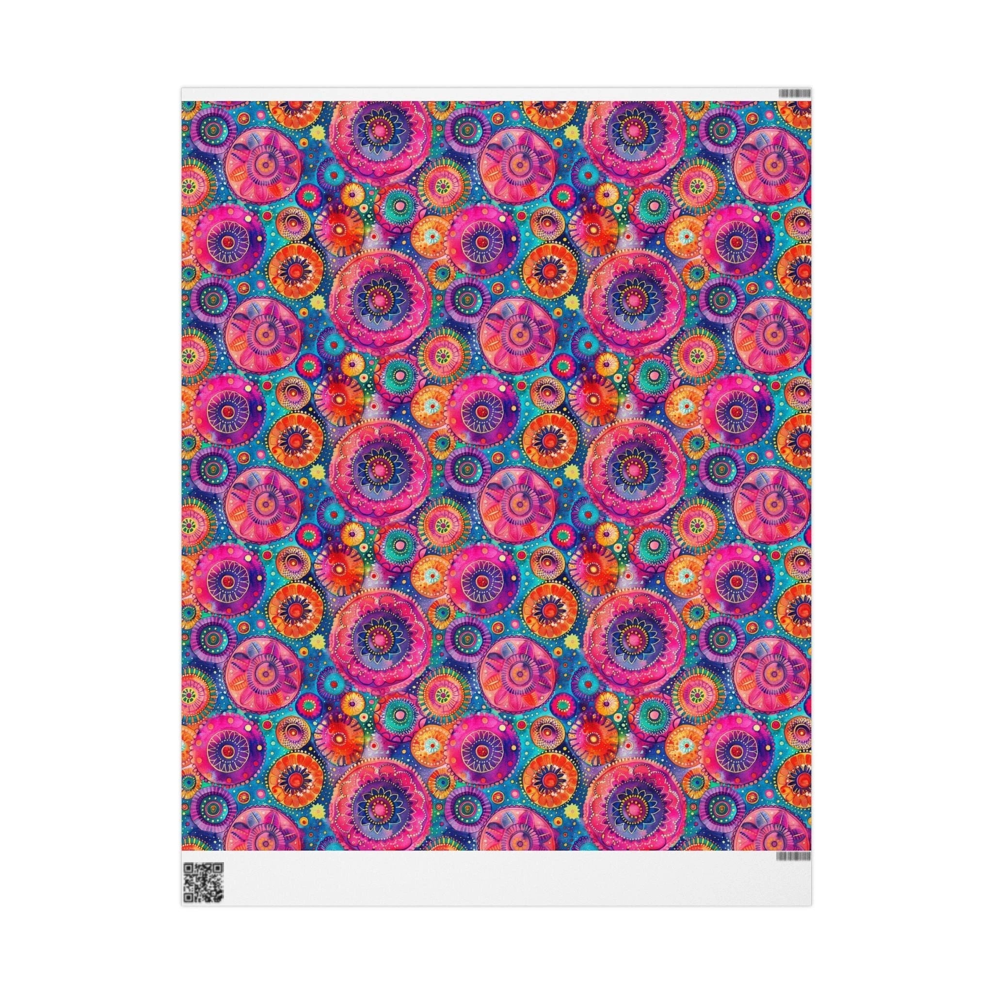 Bespattered Facade Colorful Circles Wrapping Paper | Three Sizes | Glossy or Matte by Bespattered Facade
