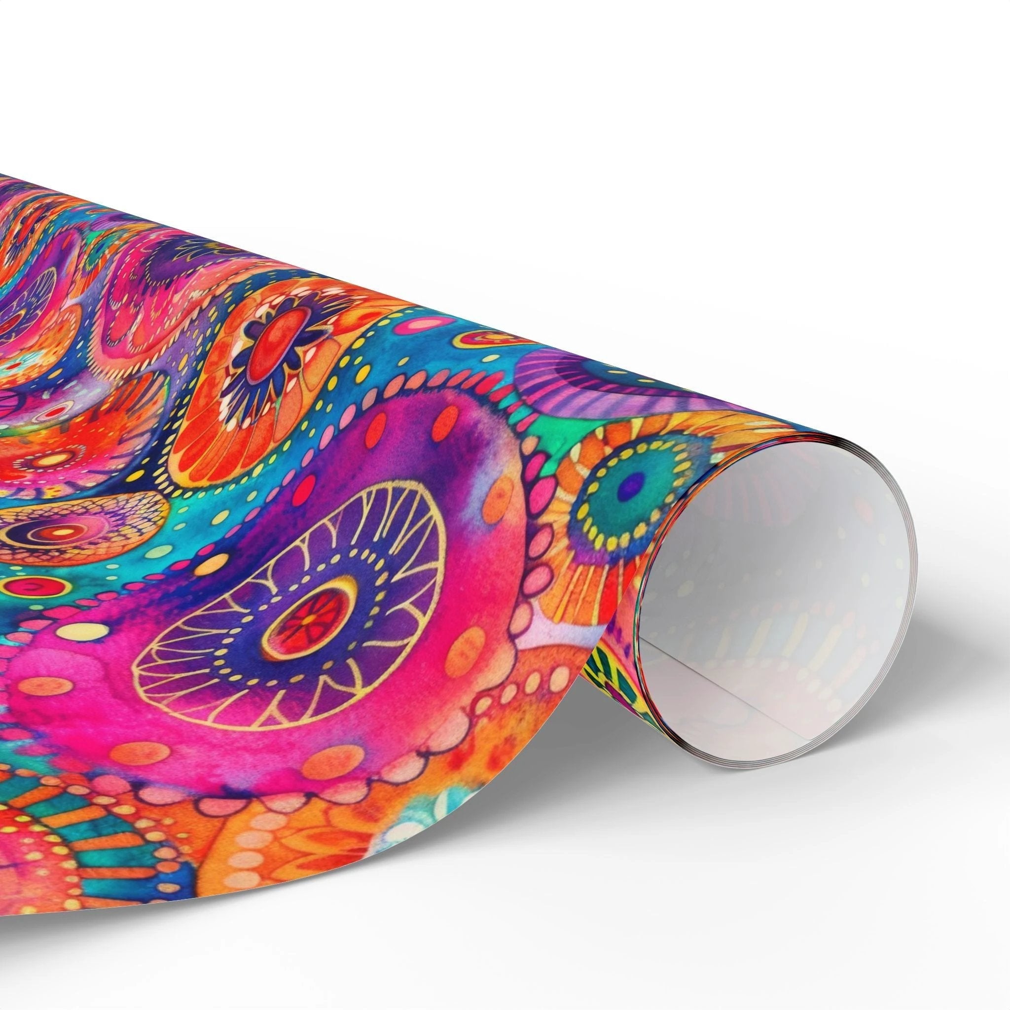 Bespattered Facade Colorful Circles Wrapping Paper | Three Sizes | Glossy or Matte by Bespattered Facade