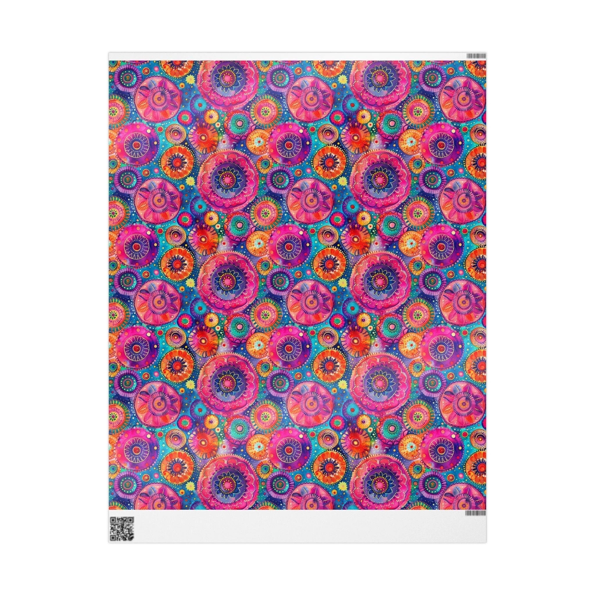 Bespattered Facade Colorful Circles Wrapping Paper | Three Sizes | Glossy or Matte by Bespattered Facade