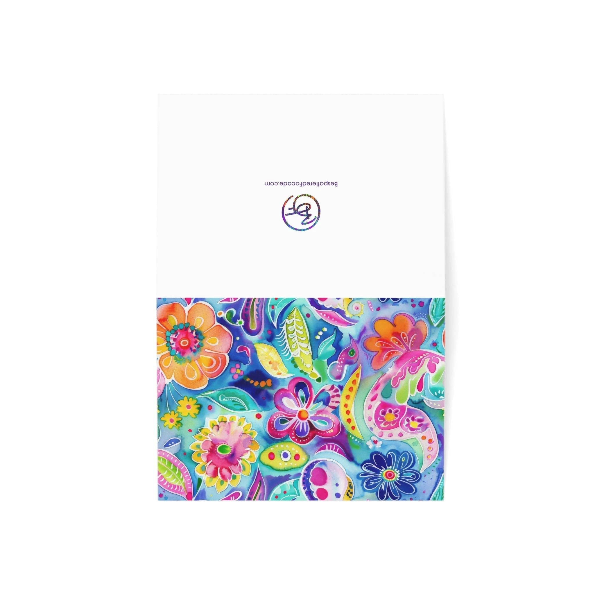 Bespattered Facade Colorful Flowers Greeting Cards | Sets of 1, 10, 30, or 50 by Bespattered Facade