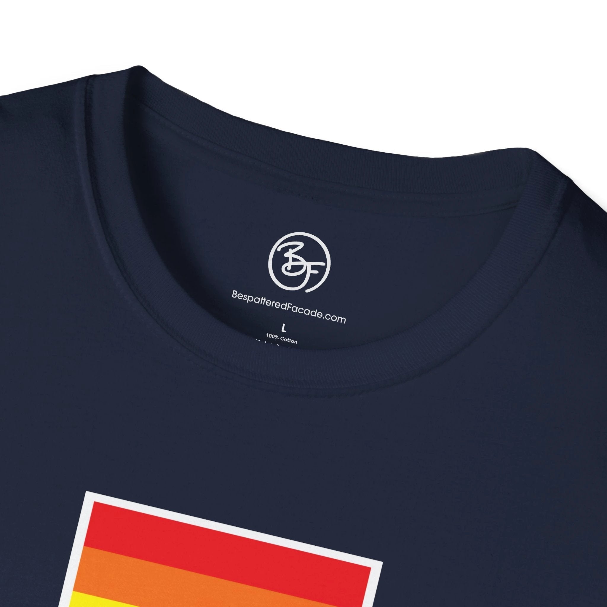 Bespattered Facade Everyone's Favorite Color Rainbow "Funtone" Chip Unisex Softstyle T-Shirt by Bespattered Facade