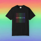 Bespattered Facade Everything Is Fine Premium Unisex Comfort Colors Garment Dyed 100% Cotton T-Shirt by Bespattered Facade