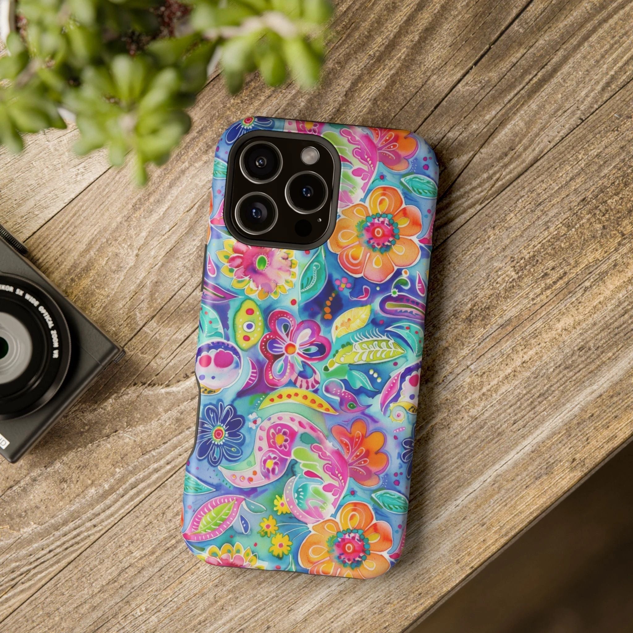 Bespattered Facade Floral Doodles MagSafe Tough Case by Bespattered Facade