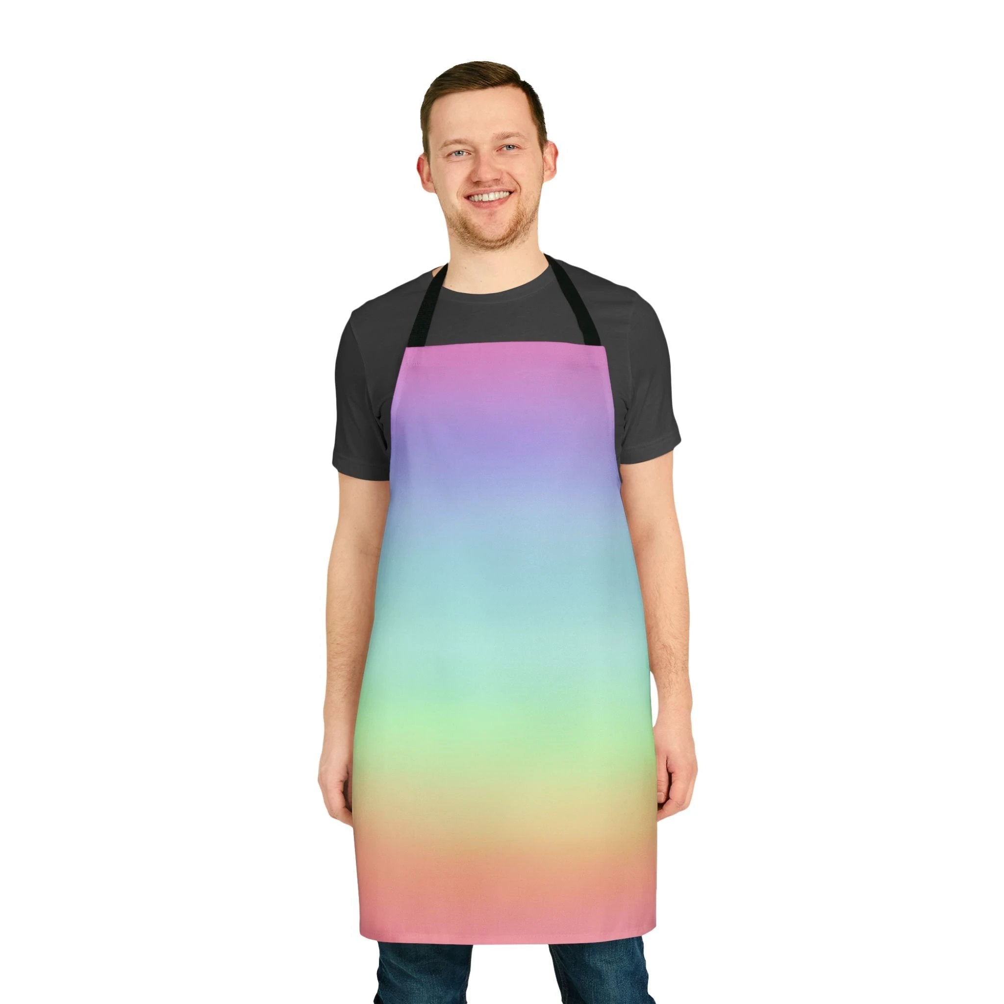 Bespattered Facade Gentle Rainbow Tie-Back Canvas Apron by Bespattered Facade