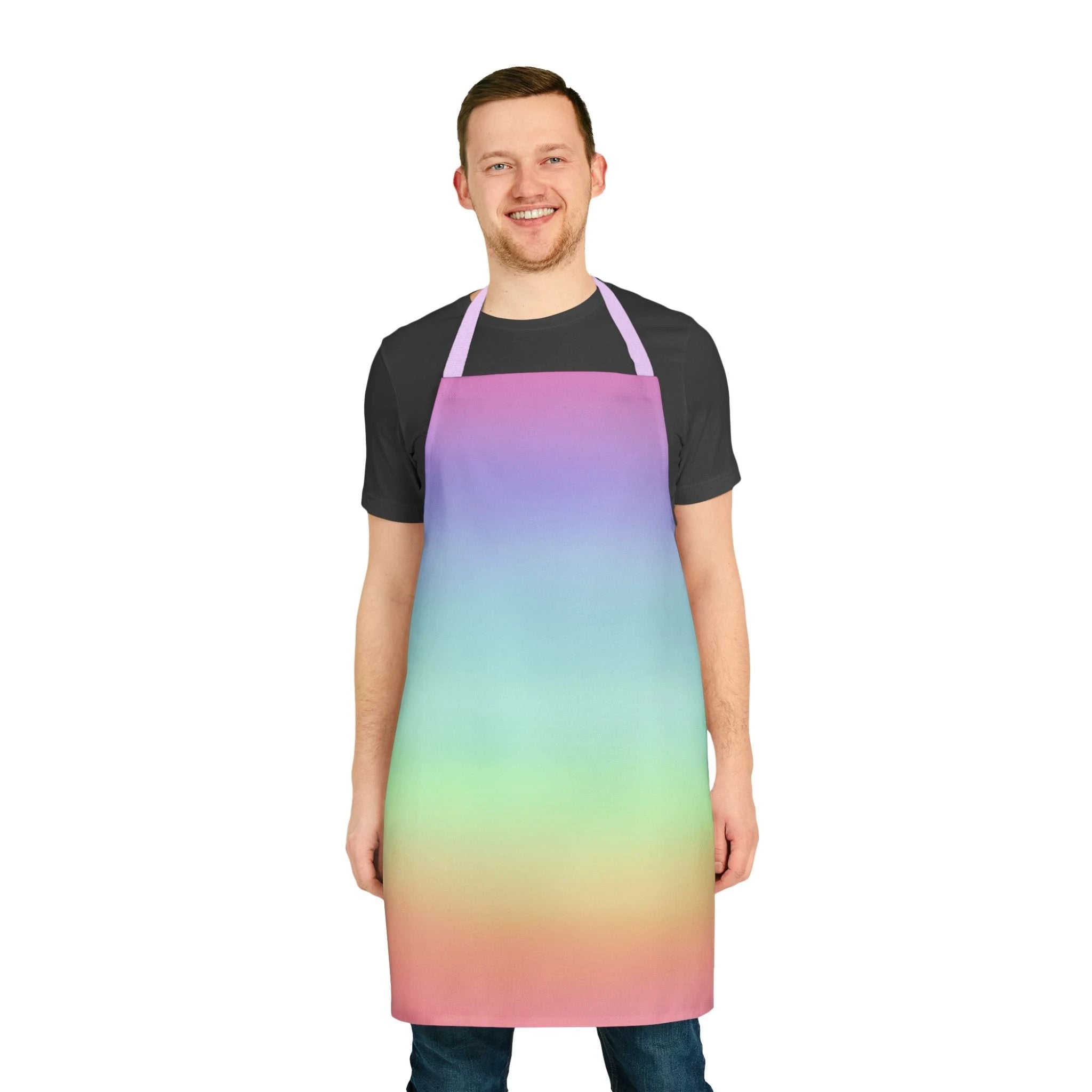 Bespattered Facade Gentle Rainbow Tie-Back Canvas Apron by Bespattered Facade