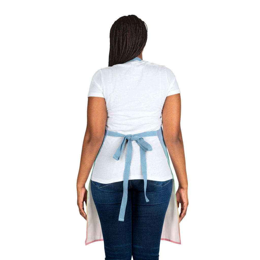 Bespattered Facade Gentle Rainbow Tie-Back Canvas Apron by Bespattered Facade