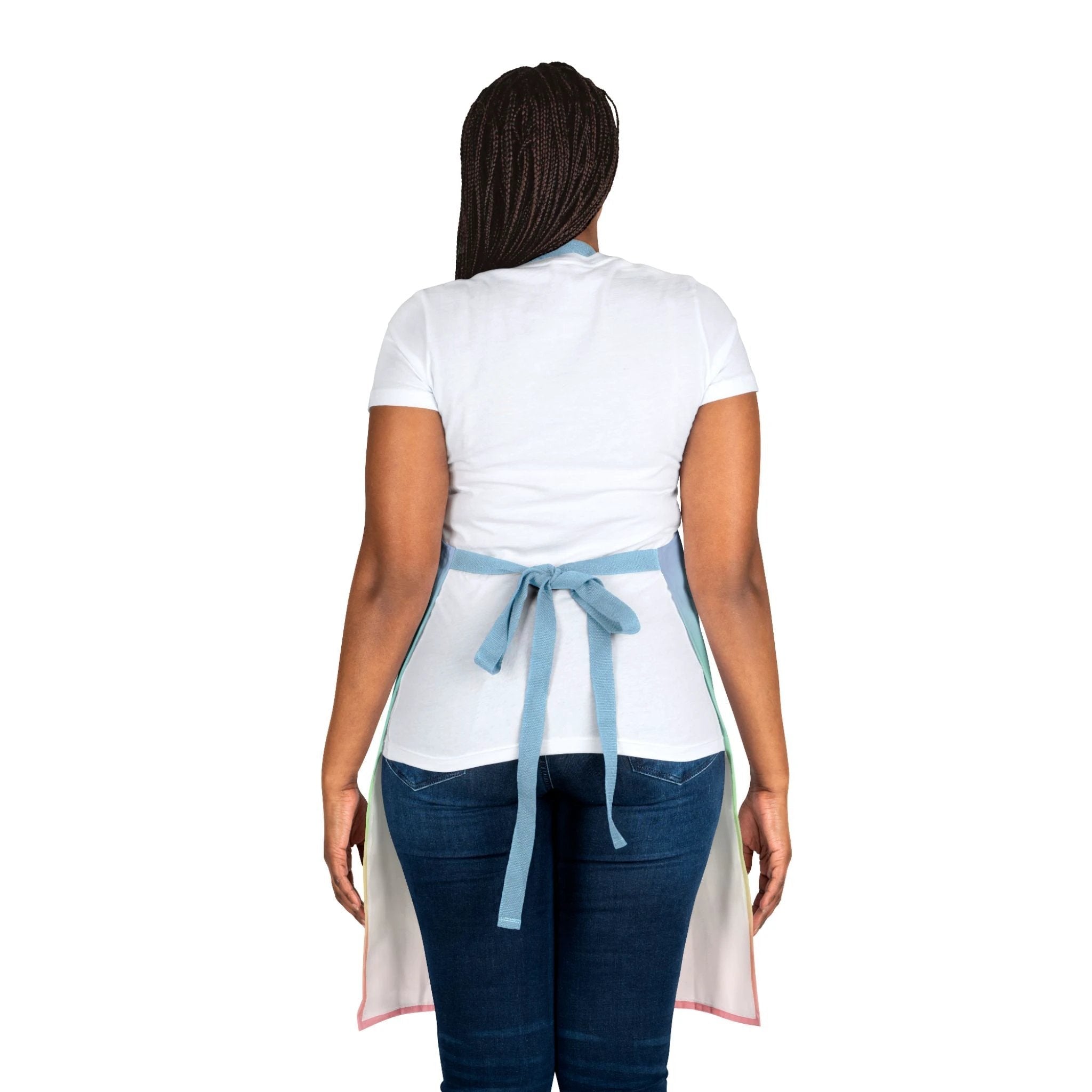 Bespattered Facade Gentle Rainbow Tie-Back Canvas Apron by Bespattered Facade