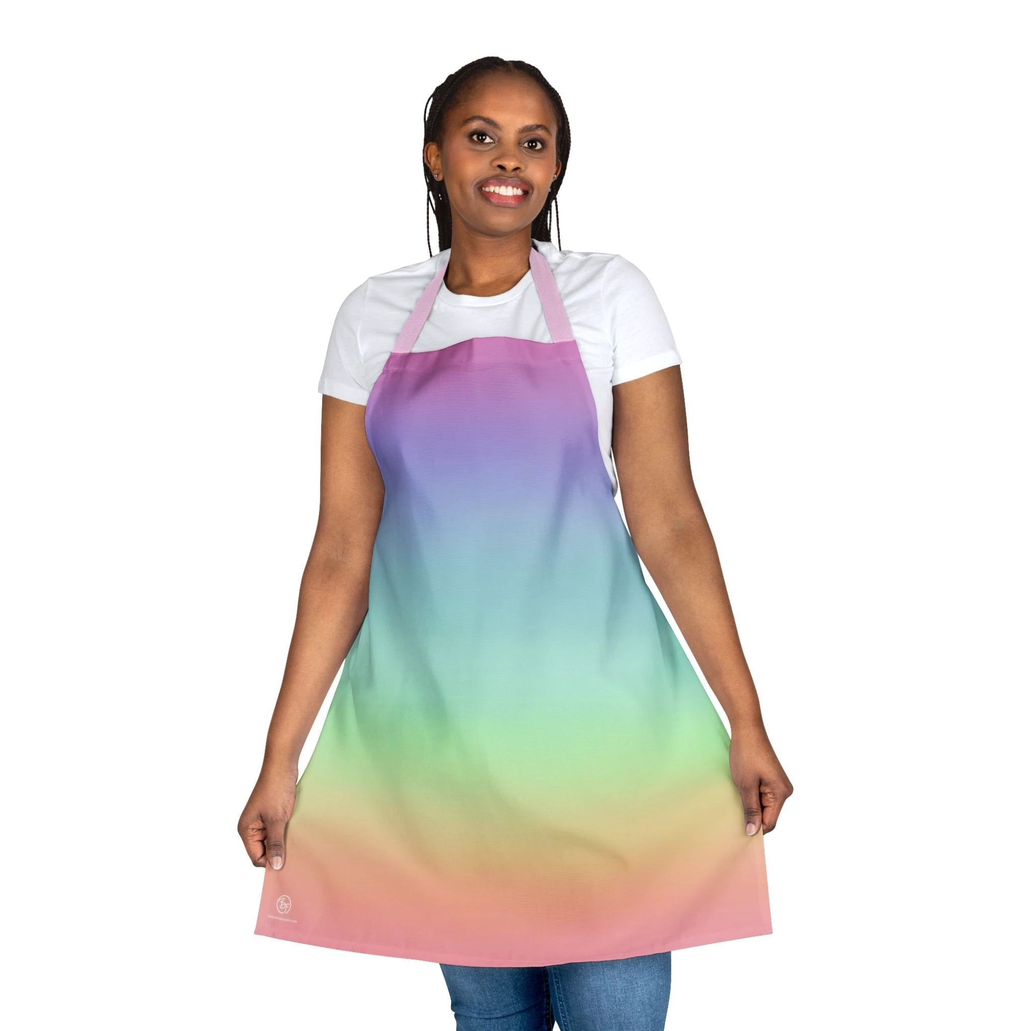 Bespattered Facade Gentle Rainbow Tie-Back Canvas Apron by Bespattered Facade