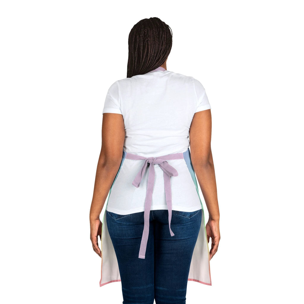 Bespattered Facade Gentle Rainbow Tie-Back Canvas Apron by Bespattered Facade