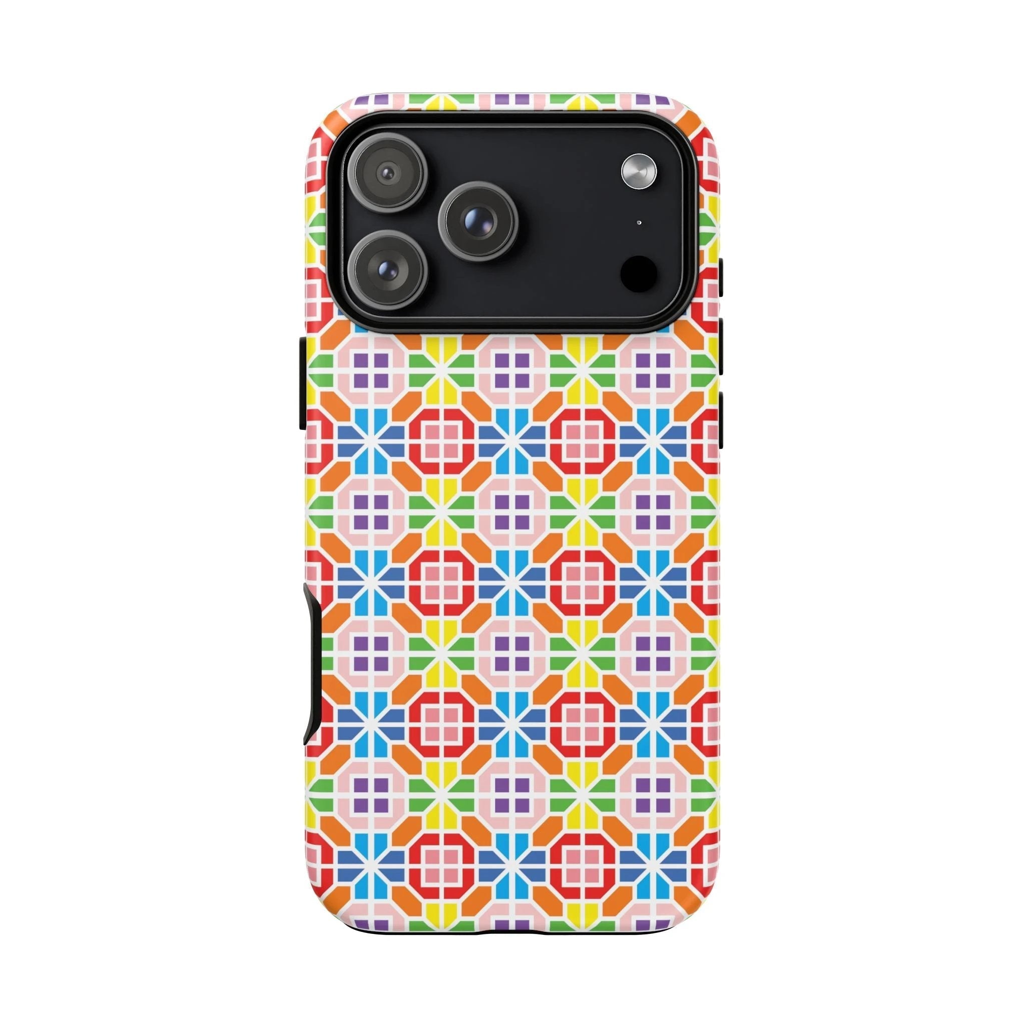 Bespattered Facade Geometric Rainbow Mosaic Tough Case by Bespattered Facade