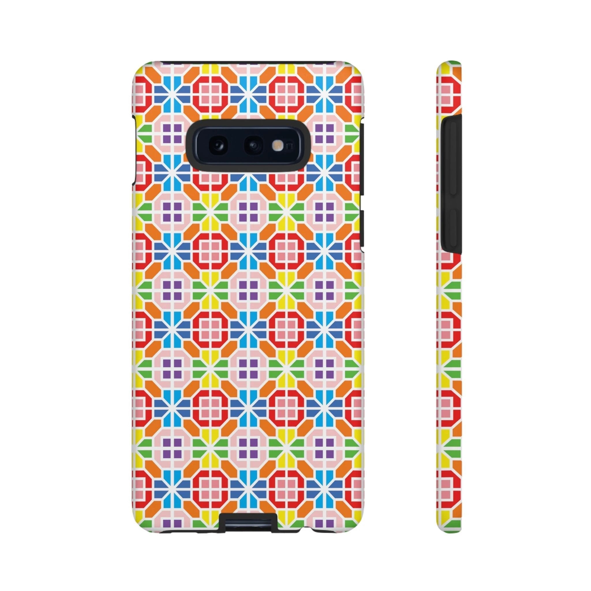 Bespattered Facade Geometric Rainbow Mosaic Tough Case by Bespattered Facade
