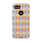 Bespattered Facade Geometric Rainbow Mosaic Tough Case by Bespattered Facade