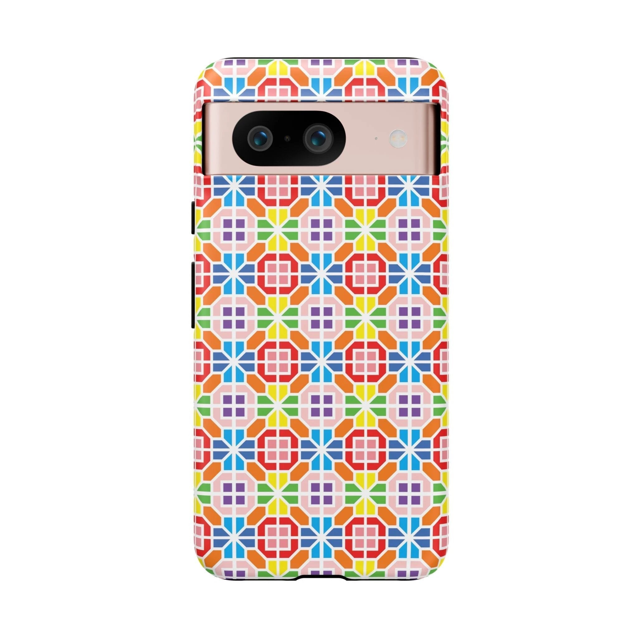 Bespattered Facade Geometric Rainbow Mosaic Tough Case by Bespattered Facade