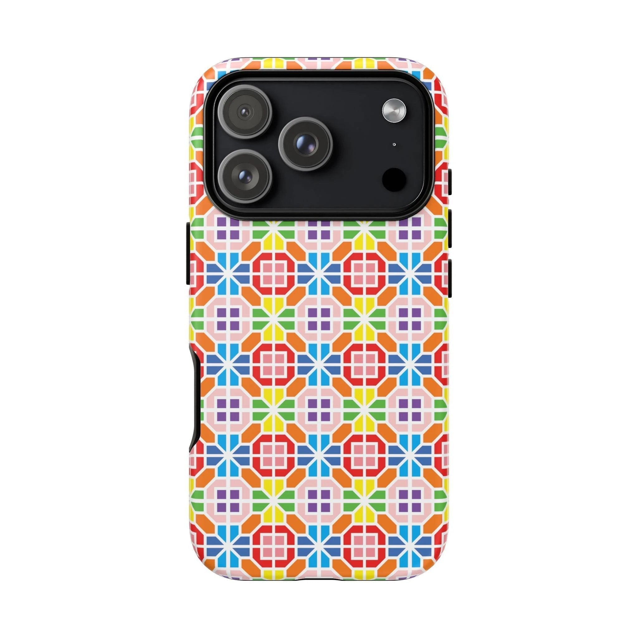 Bespattered Facade Geometric Rainbow Mosaic Tough Case by Bespattered Facade