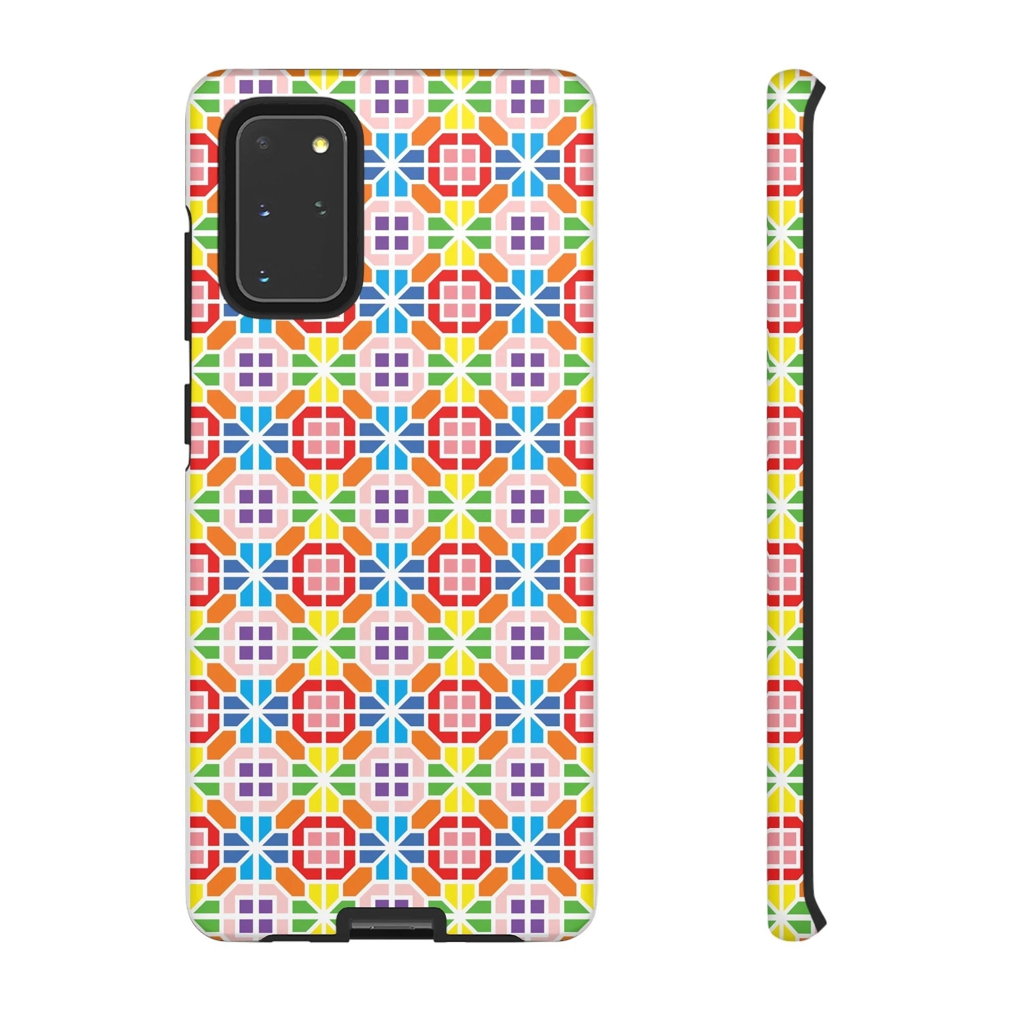 Bespattered Facade Geometric Rainbow Mosaic Tough Case by Bespattered Facade