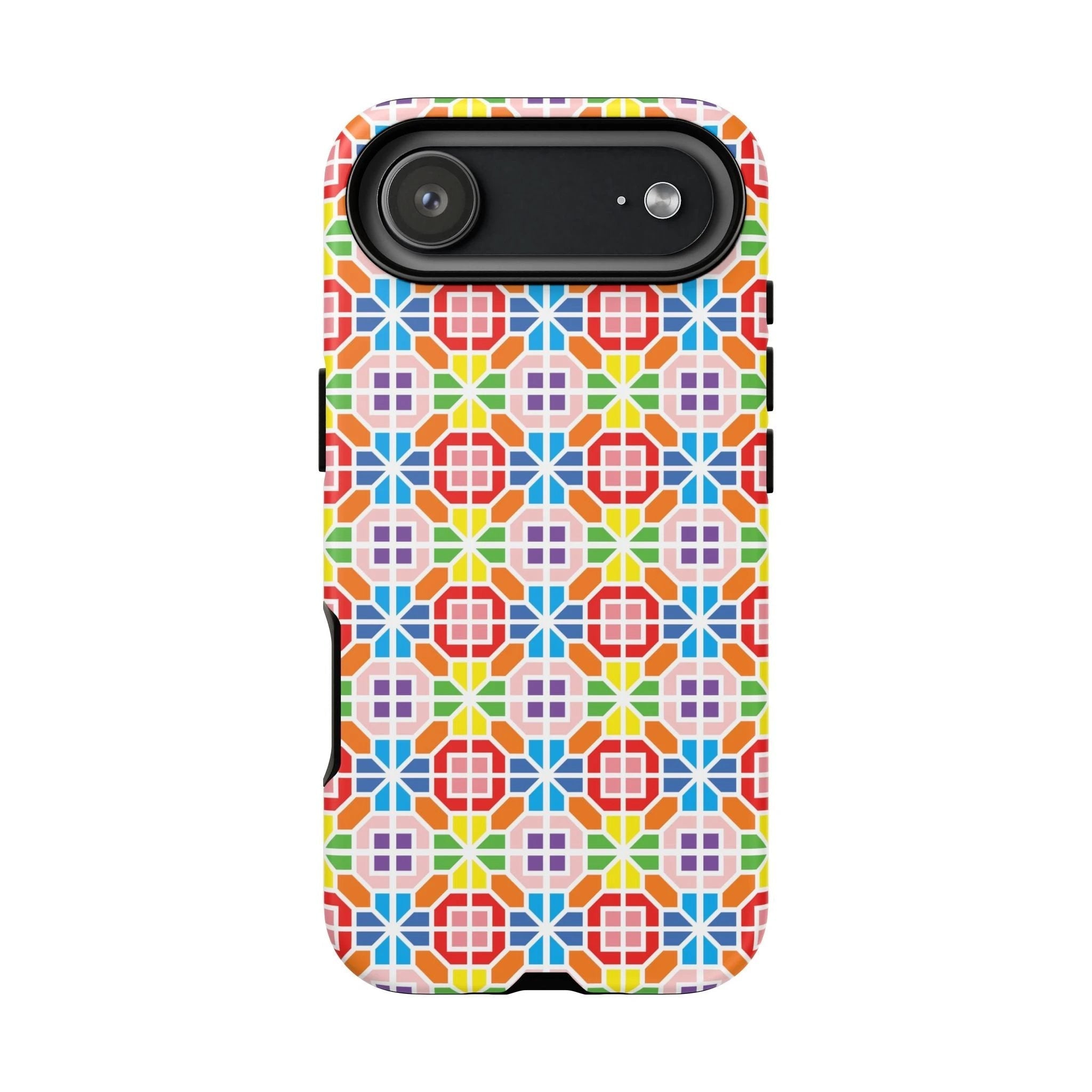 Bespattered Facade Geometric Rainbow Mosaic Tough Case by Bespattered Facade