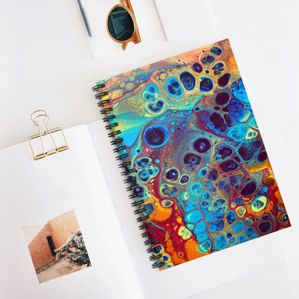 Bespattered Facade Intergalactic Rainbow Spiral Notebook - Lined Pages by Bespattered Facade