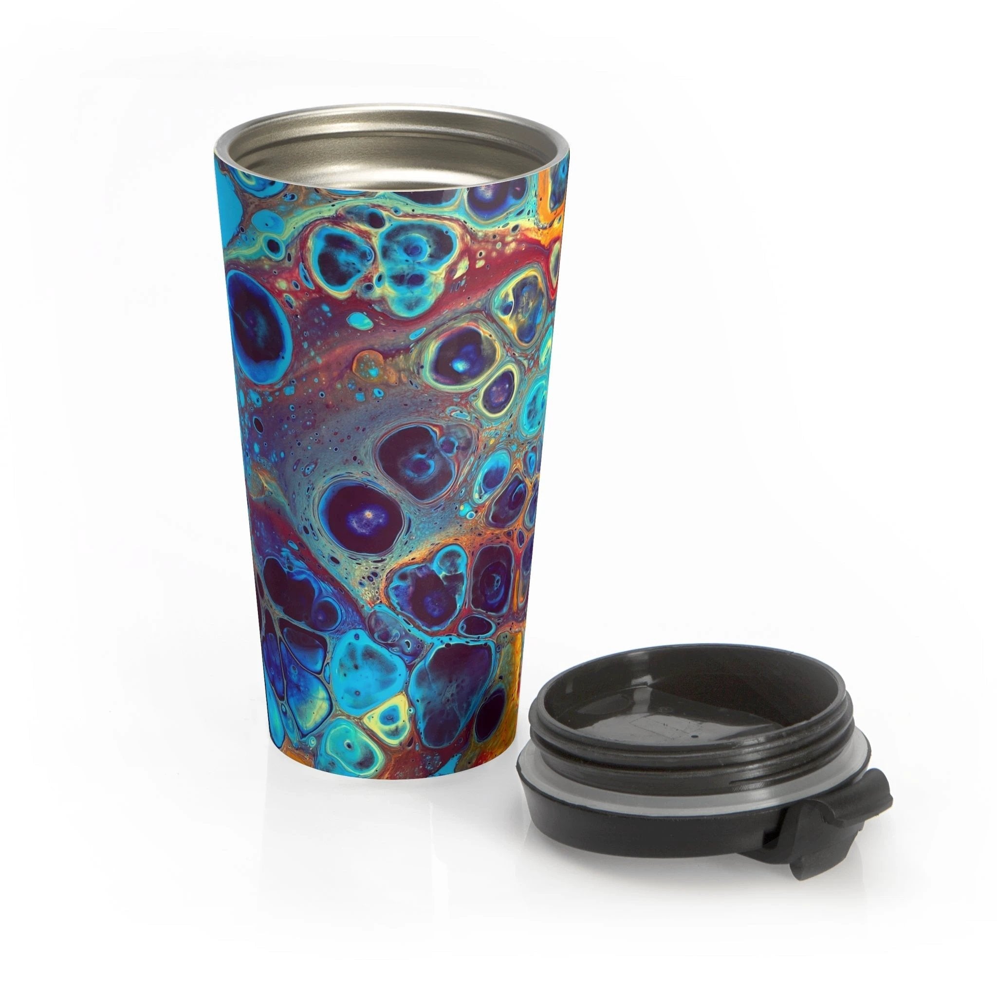 Bespattered Facade Intergalactic Rainbow Stainless Steel Travel Mug by Bespattered Facade