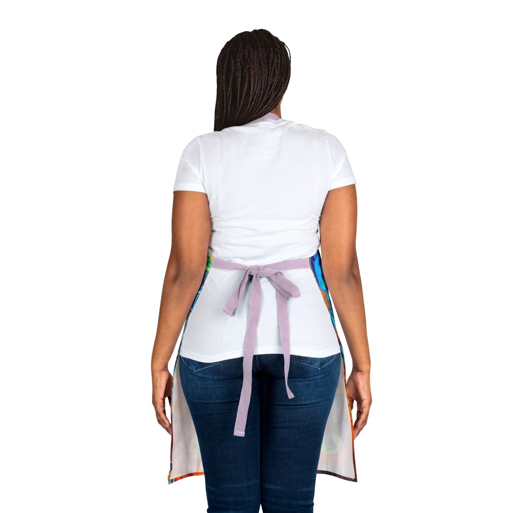 Bespattered Facade Intergalactic Rainbow Tie-Back Canvas Apron by Bespattered Facade
