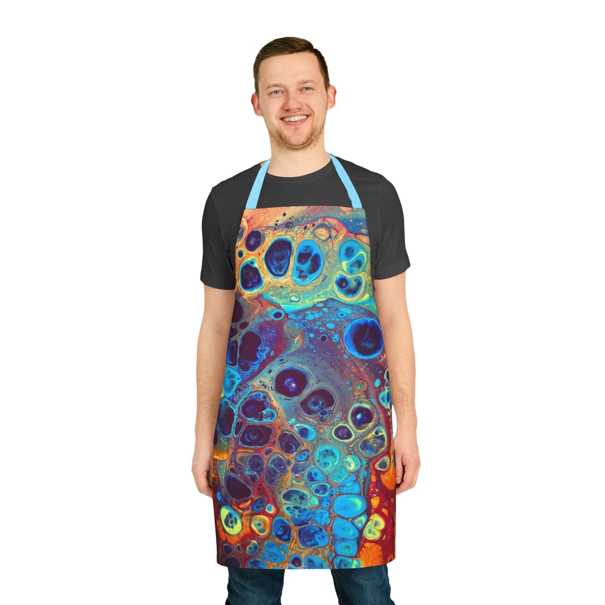 Bespattered Facade Intergalactic Rainbow Tie-Back Canvas Apron by Bespattered Facade