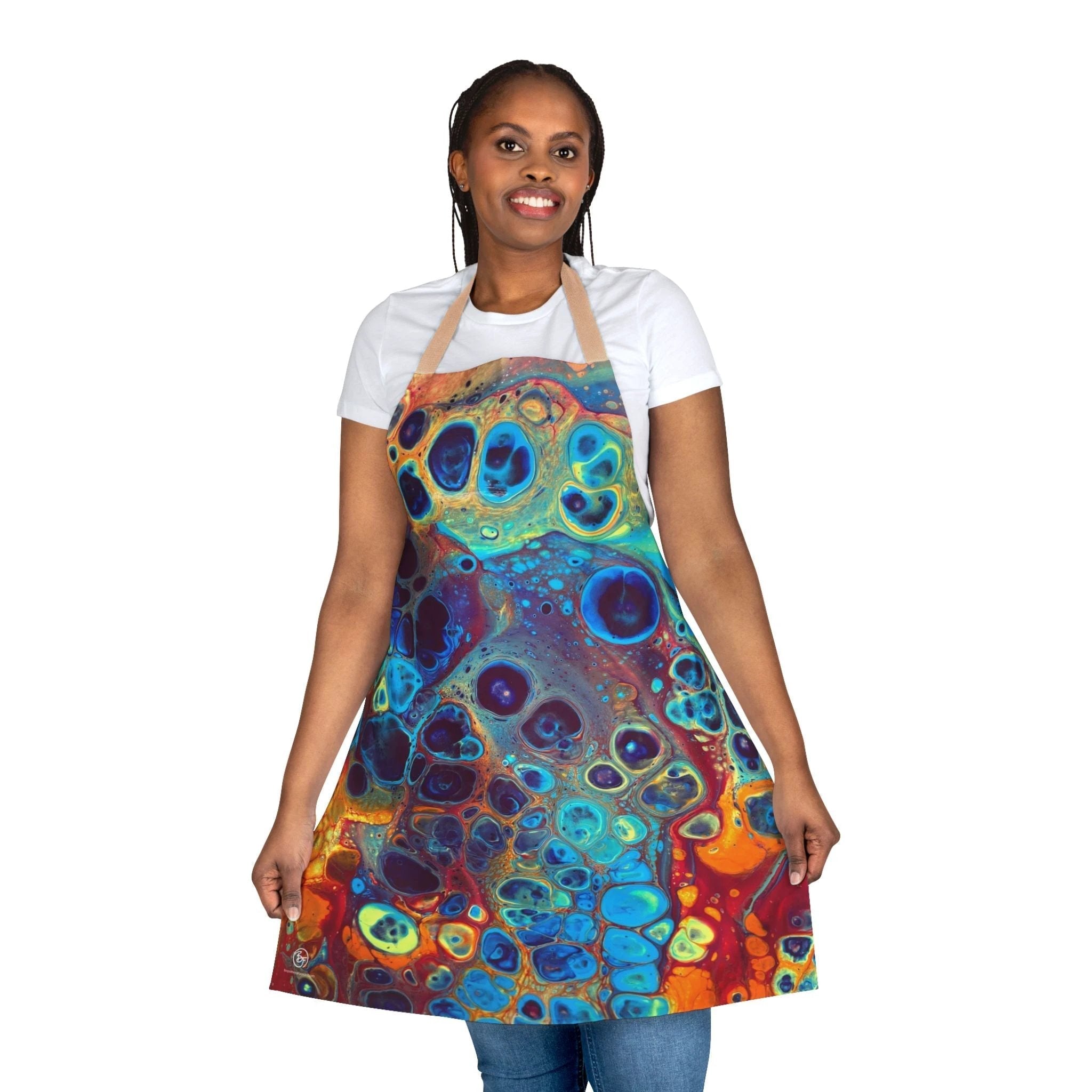 Bespattered Facade Intergalactic Rainbow Tie-Back Canvas Apron by Bespattered Facade