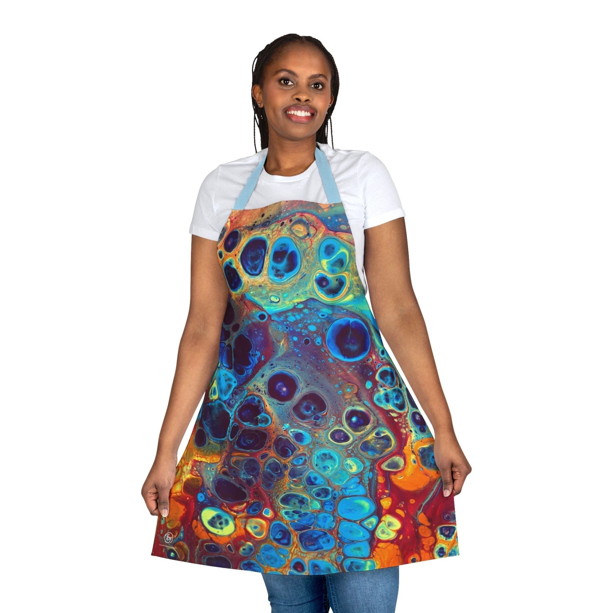 Bespattered Facade Intergalactic Rainbow Tie-Back Canvas Apron by Bespattered Facade