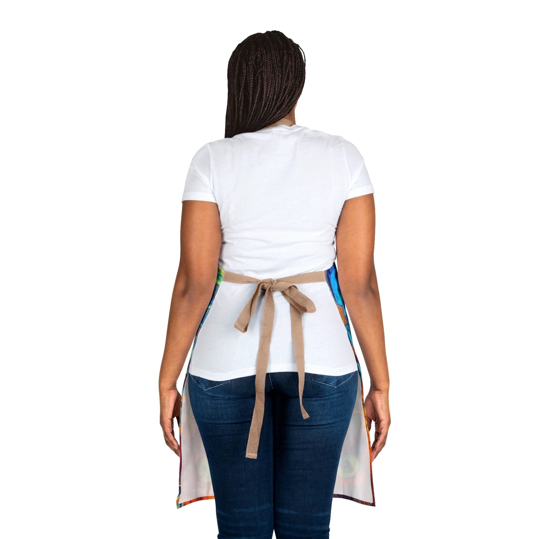 Bespattered Facade Intergalactic Rainbow Tie-Back Canvas Apron by Bespattered Facade